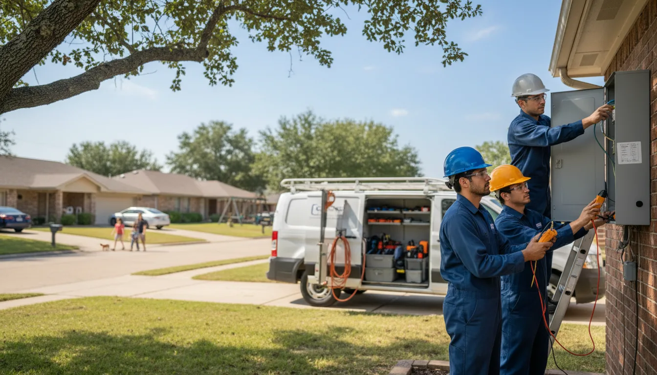 Certified electrician providing emergency electrical services in Proctor, OK